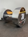 Mancuerna cromada con logo G-Fitness 30KG