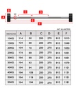 Barra recta peso fijo 35kg con logo GFITNESS