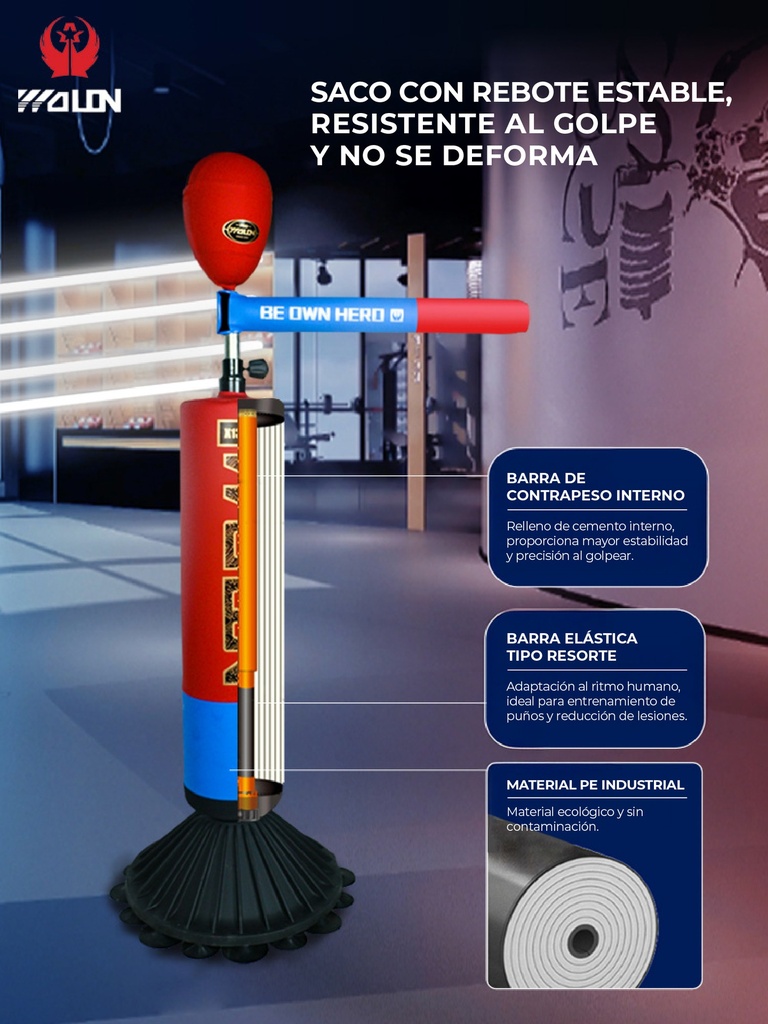 Bolsa de Boxeo de Pie con Accesorios - BOX43