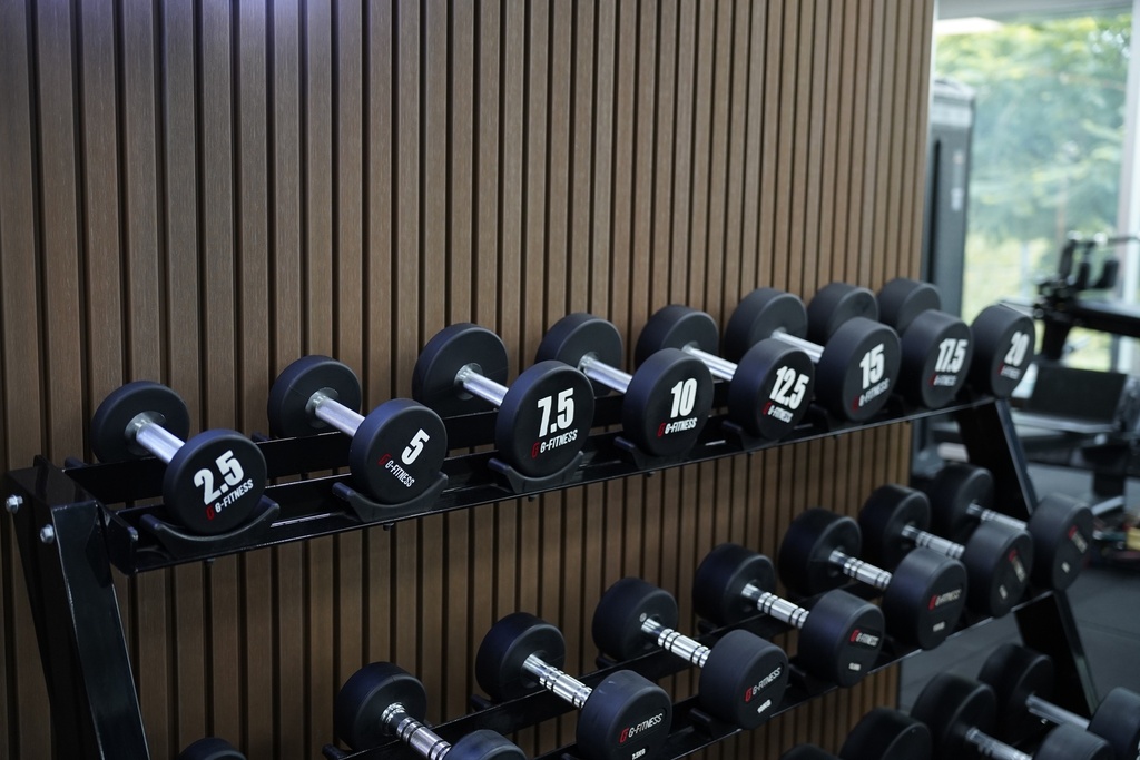 Mancuerna TPU con logo G-Fitness 35KG