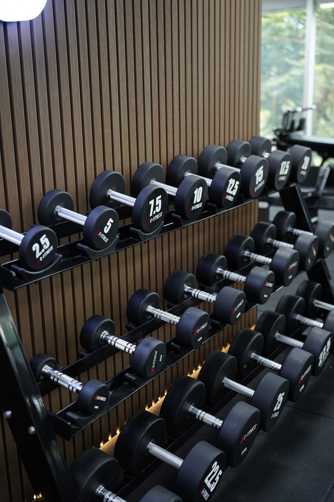 Mancuerna TPU con logo G-Fitness 40KG