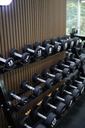 Mancuerna TPU con logo G-Fitness 40KG