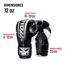 Guantes de Boxeo Negro/Gris 12oz (Por Par)