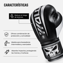 Guantes de Boxeo Negro/Gris 12oz (Por Par)
