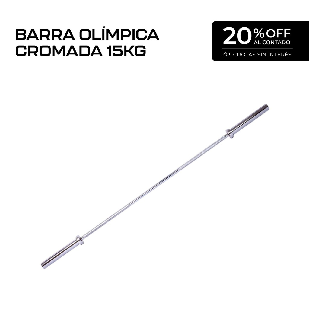 Barra Olimpica Cromada 15KG