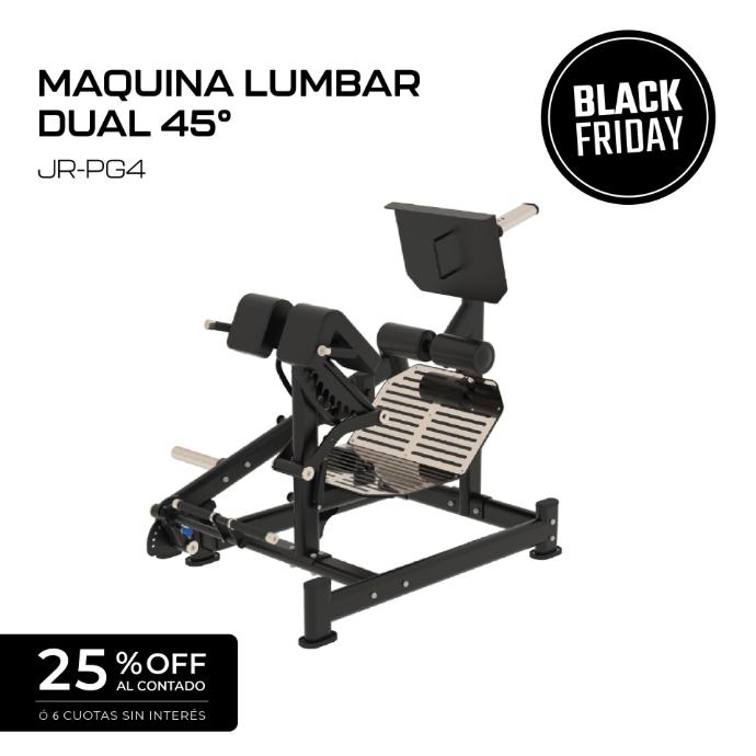 Maquina Lumbar Dual 45° - JR-PG4