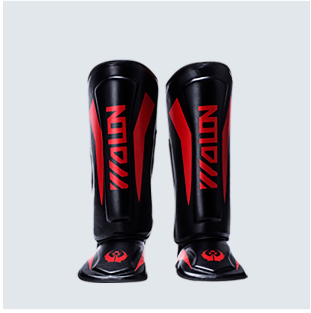 Canillera / Tibiales con Empeine - Negro y Rojo - BOX45