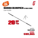 Barra olimpica c/buje 20kg (cromada)