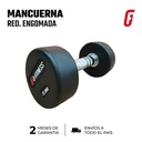 Mancuerna redonda engomada 27,5kg con logo GFITNESS (por unidad)