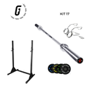 Kit 17: Barra olimpica 20kg + Discos