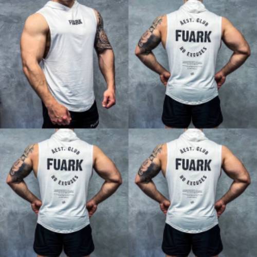 MUSCULOSA HOODIE STONE FUARK BLANCO