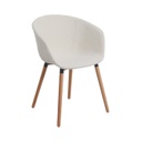 Silla Moderna Madera Haya Tapizado UPH Gris