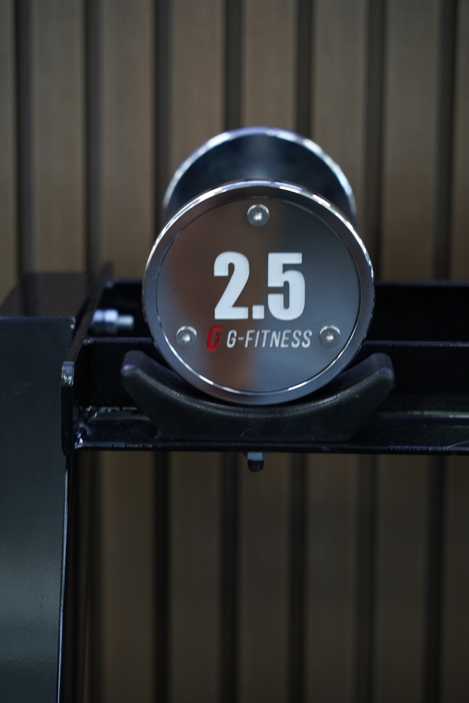 Mancuerna cromada con logo G-Fitness 2.5KG
