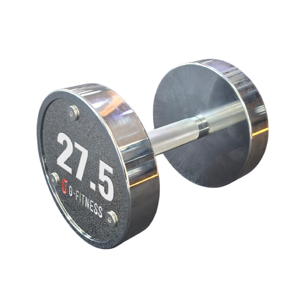 Mancuerna cromada con logo G-Fitness 27.5KG
