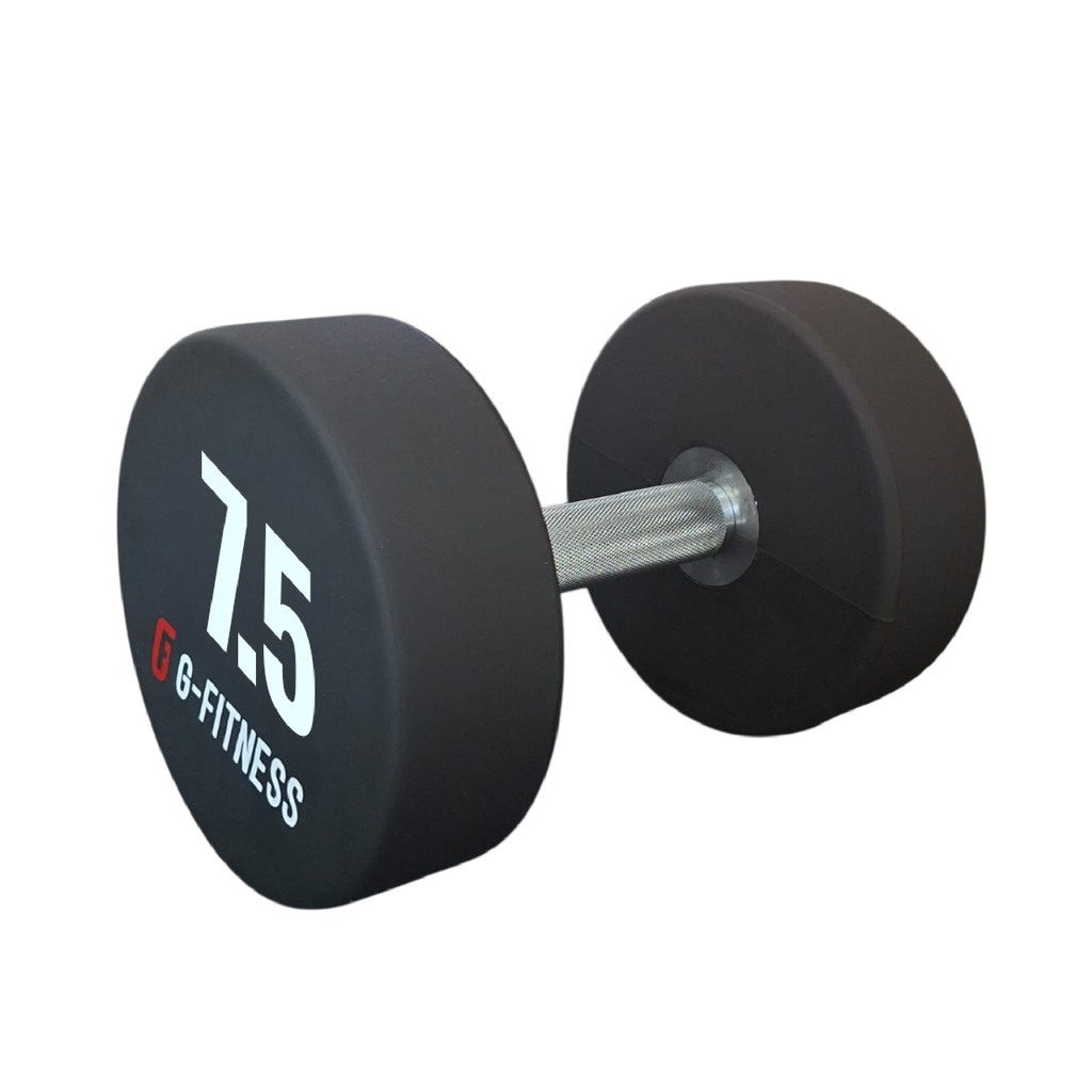 Mancuerna TPU con logo G-Fitness 7,5KG
