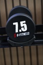 Mancuerna TPU con logo G-Fitness 7,5KG
