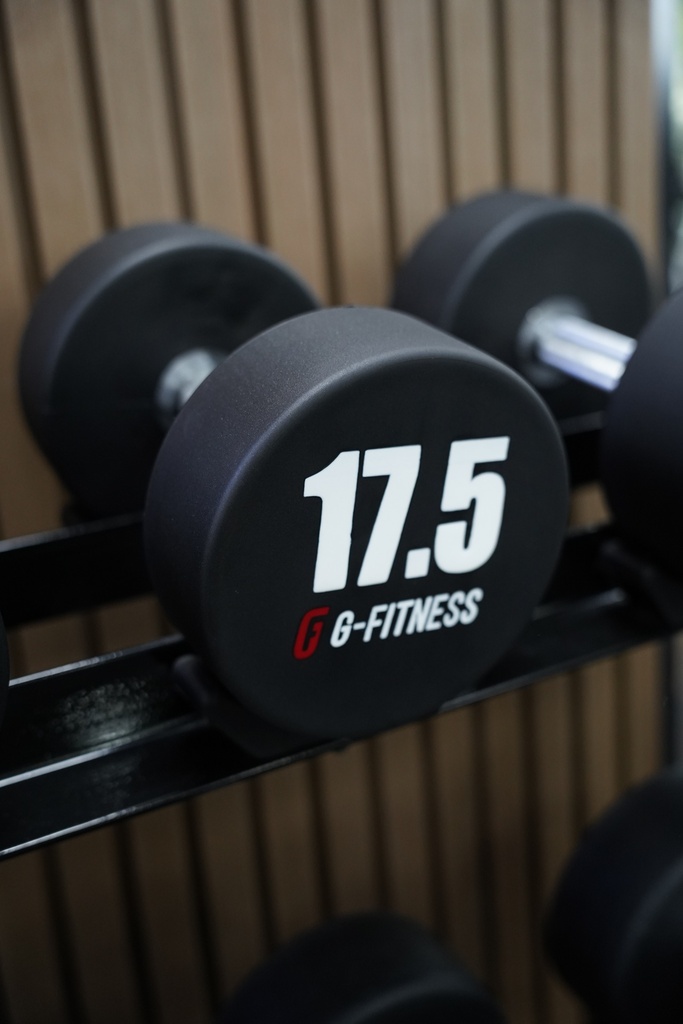 Mancuerna TPU con logo G-Fitness 17.5KG