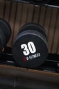 Mancuerna TPU con logo G-Fitness 30KG