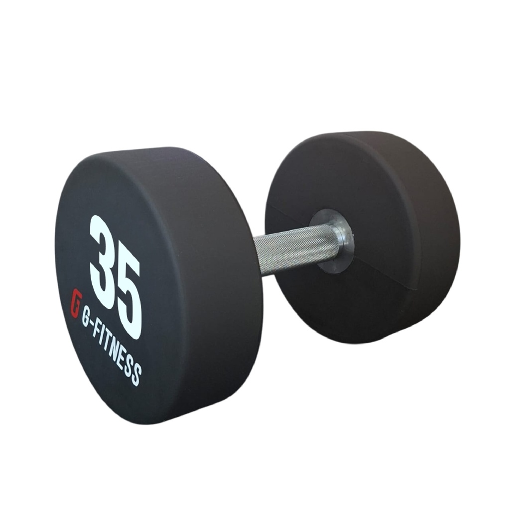 Mancuerna TPU con logo G-Fitness 35KG