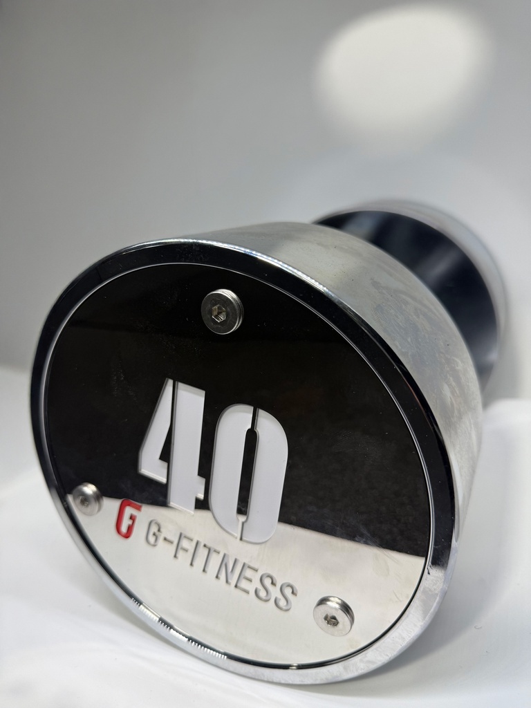 Mancuerna cromada con logo G-Fitness 40KG