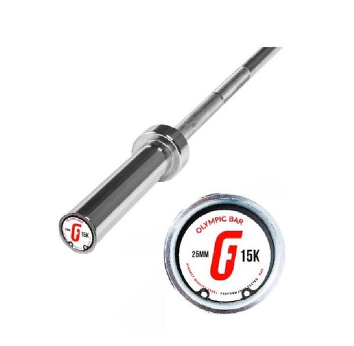 [WL2010] Barra olimpica c/rulemanes 15kg (Cromada)