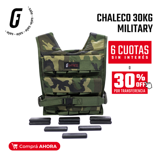 [100712A] Chaleco 30kg Camuflado Militar