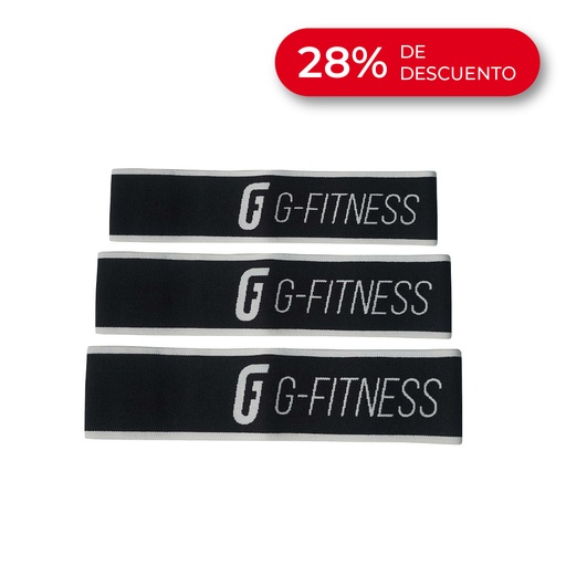 [MD1389] SET HIPBAND NEGRO /BANDAS DE TELA (S-M-L)