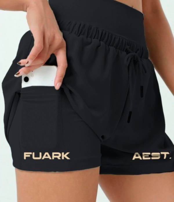 SHORT TECH WOMAN MOD TRAINING FUARK NEGRO