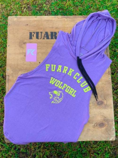 SUDADERA HOODIE WOMAN WOLF PURPURA