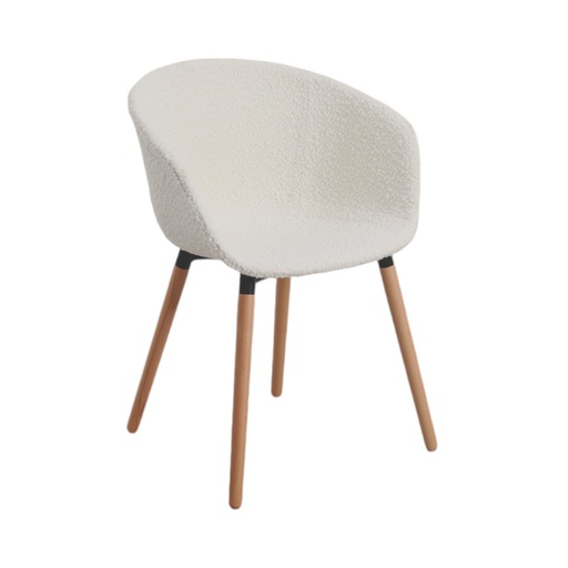 [DC-1343FV] Silla Moderna Madera Haya Tapizado UPH Gris