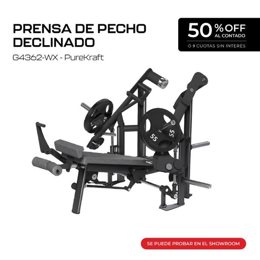 [G4362-WX] Máquina Prensa de Pecho Declinado - G4362-WX - PureKraft