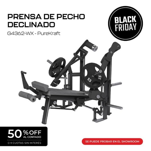 [G4362-WX] Máquina Prensa de Pecho Declinado - G4362-WX - PureKraft