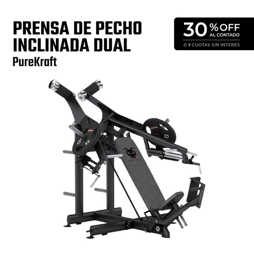 [G4365-WX] Máquina Prensa de Pecho Inclinada Dual - PureKraft