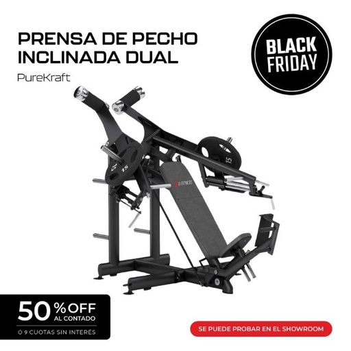 [G4365-WX] Máquina Prensa de Pecho Inclinada Dual - PureKraft