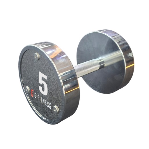 [W3B01-5] Mancuerna cromada con logo G-Fitness 5KG