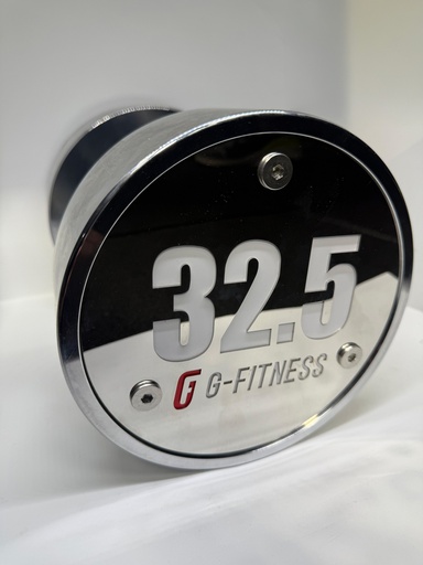 [W3B01-32.5] Mancuerna cromada con logo G-Fitness 32.5KG