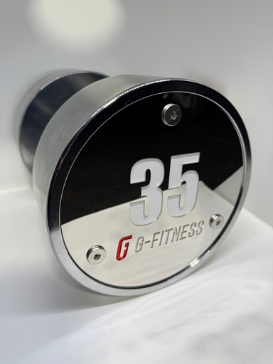 [W3B01-35] Mancuerna cromada con logo G-Fitness 35KG