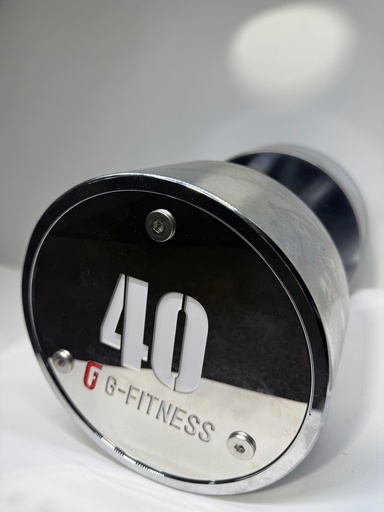 [W3B01-40] Mancuerna cromada con logo G-Fitness 40KG