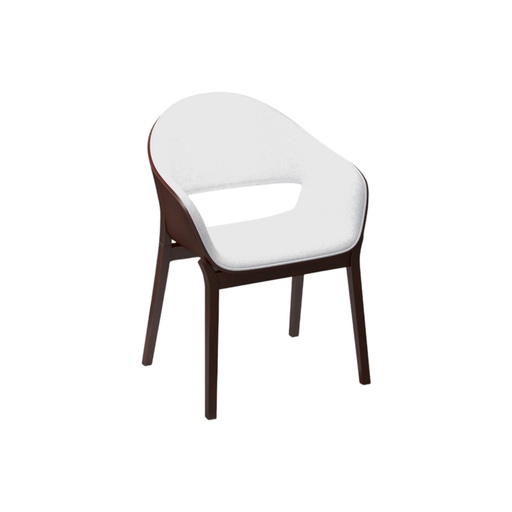 [WD-S230-B] Silla Madera Ceniza Asiento Blanco Copenhagen