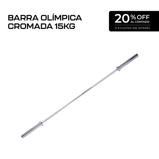 [WPL2201A] Barra Olimpica Cromada 15KG
