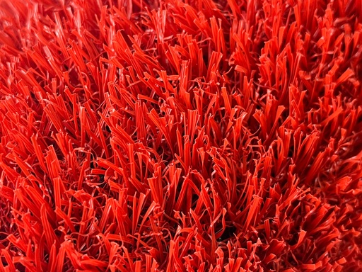[J20HH14YD-Red] Cesped Sintetico Importado 20mm Rojo - 2 x 25 metros